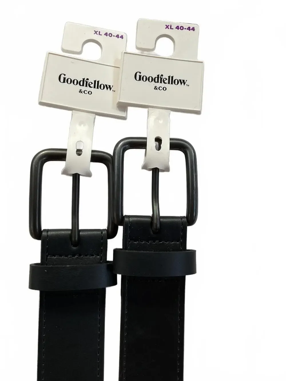 Goodfellow & Co Black Leather Belts - Set of 2 - XL 40-44